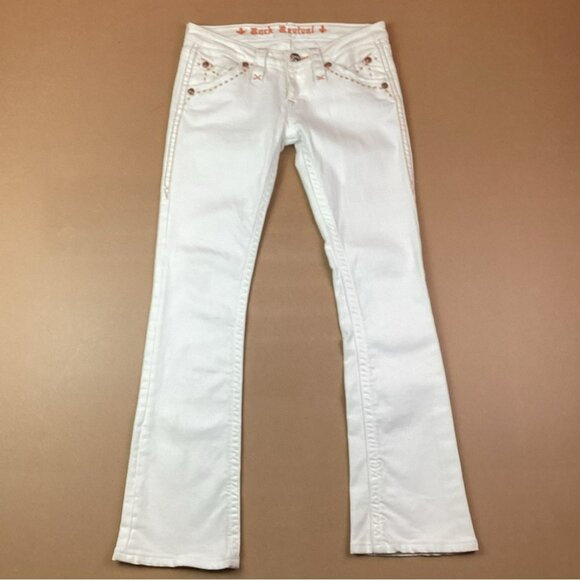 Rock Revival White Flare Jeans 26 - Picture 2 of 11